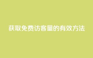 获取1000免费访客量的有效方法