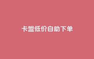 卡盟低价自助下单 - qq自助下单24小时平台