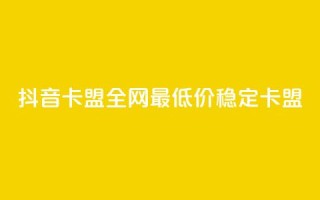抖音卡盟全网最低价稳定卡盟,卡密进货渠道 - 抖音业务下单卡盟 - 24自助下单服务平台