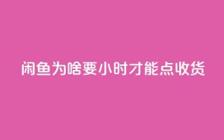 闲鱼为啥要24小时才能点收货,ks24小时免费下单平台 - ks24小时自助业务 - 冰点卡盟