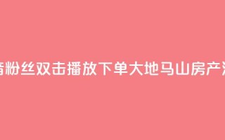 抖音粉丝双击播放下单0.01大地马山房产活动,快手24小时服务平台 - 斗音刷讚在线24小时 - ks秒单关注