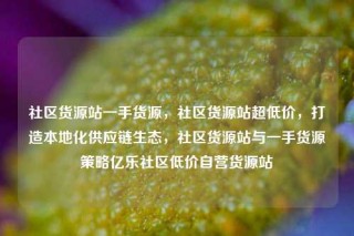 社区货源站一手货源，社区货源站超低价，打造本地化供应链生态，社区货源站与一手货源策略亿乐社区低价自营货源站